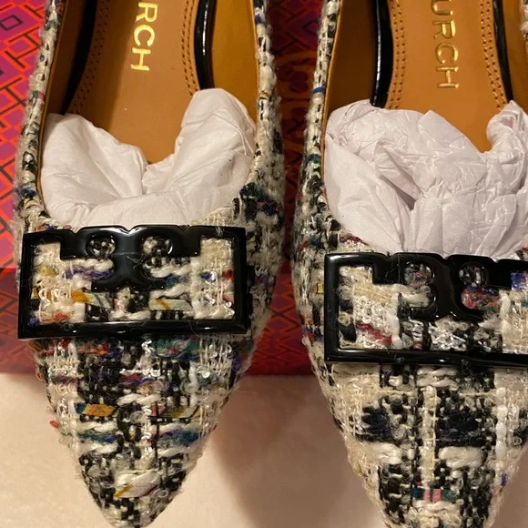 Tory Burch GIGI Tweed Pointy Toe Pump - Picture 7 of 10